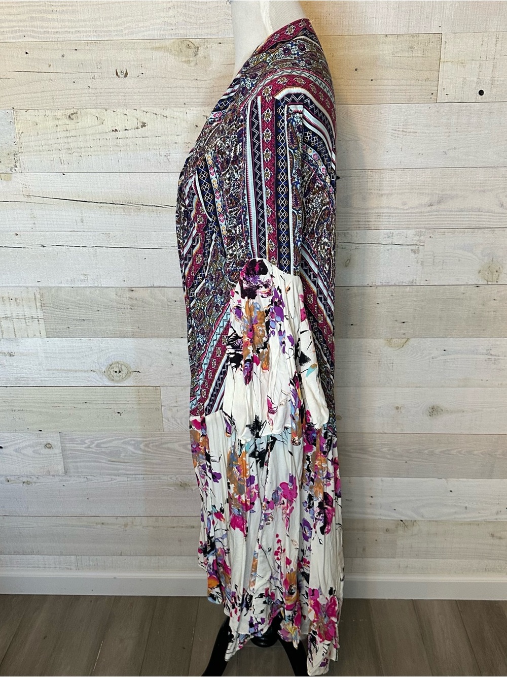Umgee boho long duster kimono with bell sleeves - Picture 3 of 12